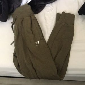 Olive green high waisted Gymshark joggers